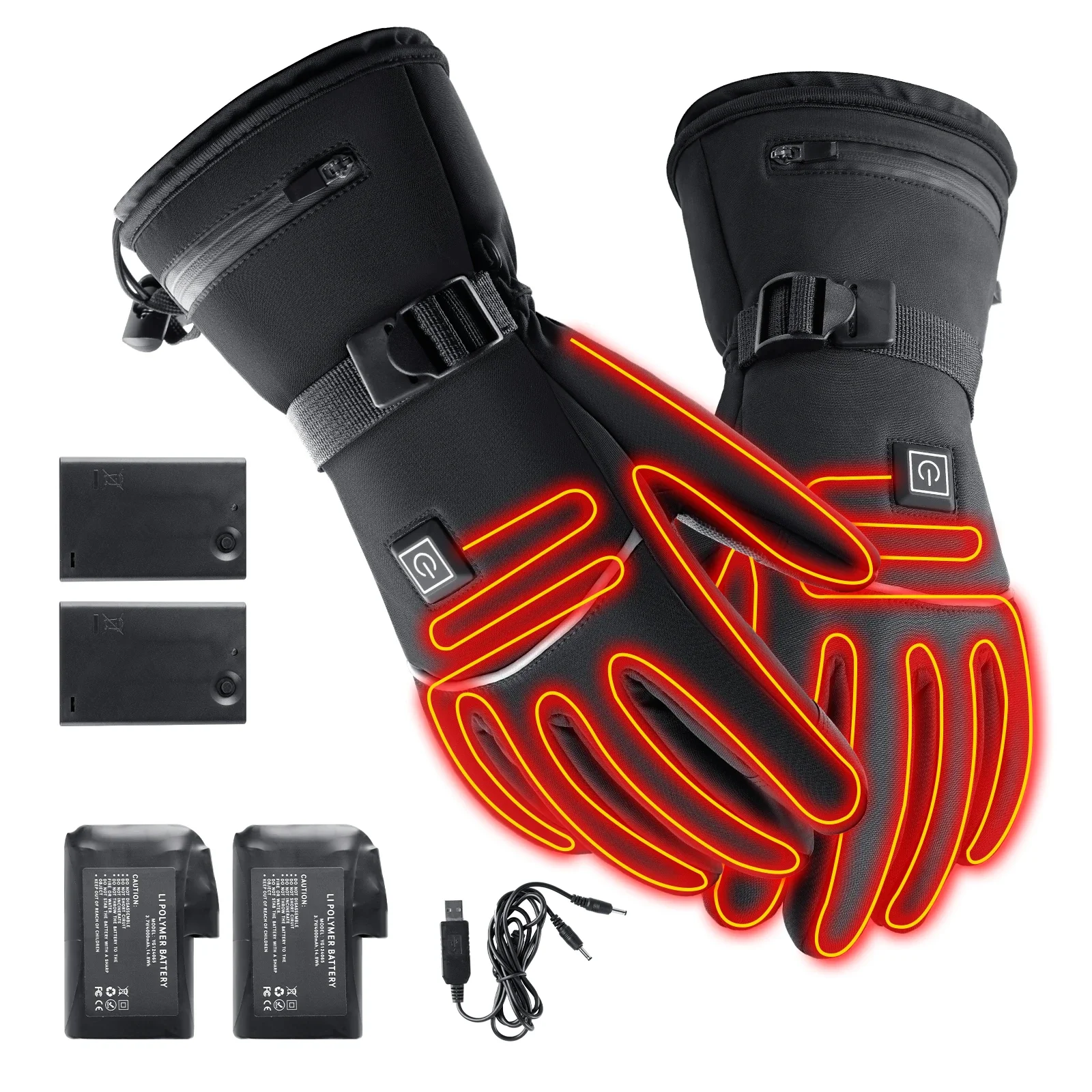 Heated Gloves Electric - Перчатки с электрическим подогревом, мотоциклетные зимние
